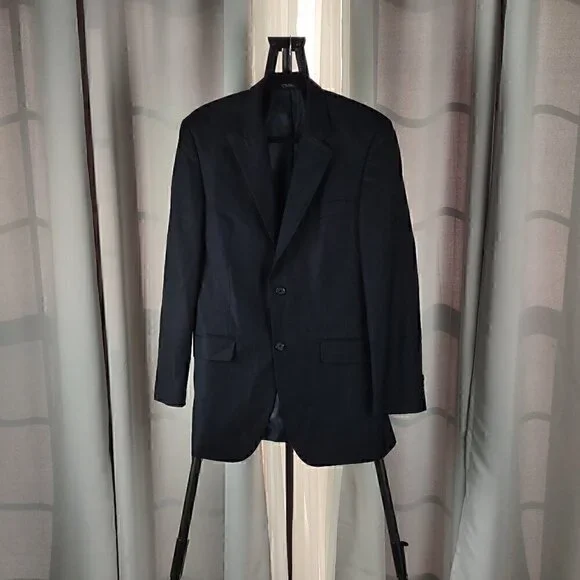 Jones New York Dark Blue Men's 2 Button Wool Blend Suit Jacket Size 38L