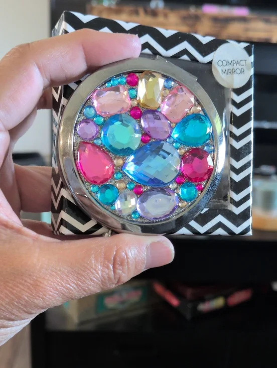 Bejeweled Multicolor Compact Mirror - Women Accessories Phone Cases