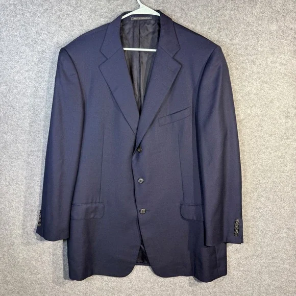 Ermenegildo‎ Zegna at Neiman Marcus Men's Navy Wool Blazer Suit Jacket Size L