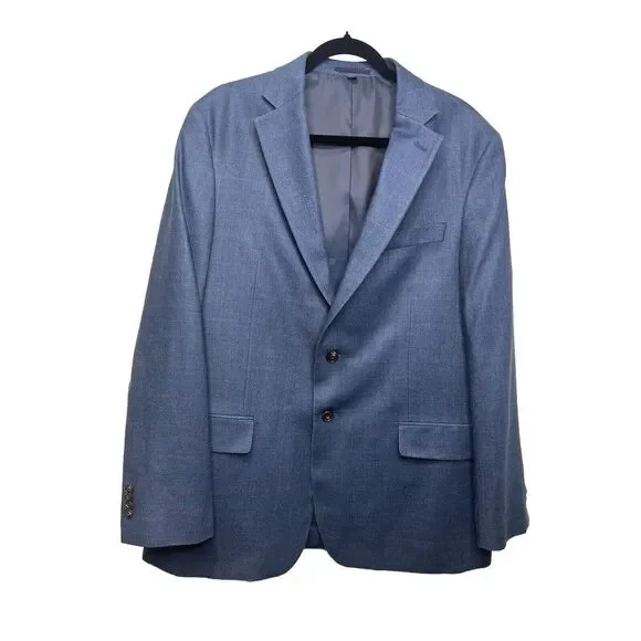 Jos‎ A Bank Men Signature Blue Red Plaid Blazer Size 44R Silk Wool Old Money