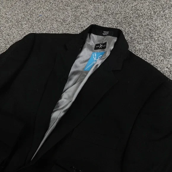 Marc Ecko Blazer Mens 40R Black Two Button Sport‎ Coat Jacket Suit Top Cut Sew