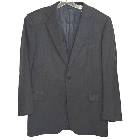 Brooks Brothers 1818 Regent Blazer 45L Navy Blue Pinstripe Wool Made‎ in Italy