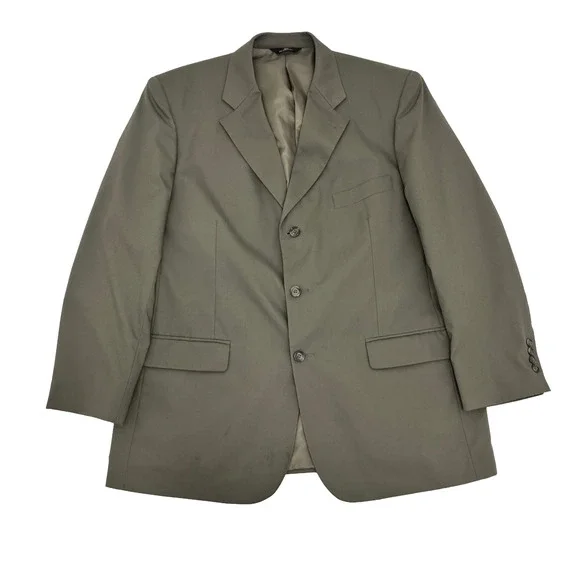 Brooks Brothers 346 Mens 44R Sport Coat Jacket Gray 3-Button Stretch Long Sleeve