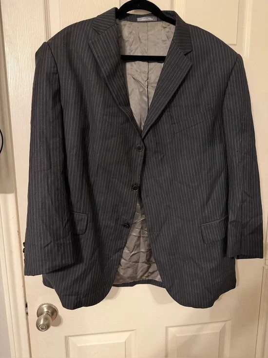 Oscar de la renta pinstripe men’s suit jacket size 50R