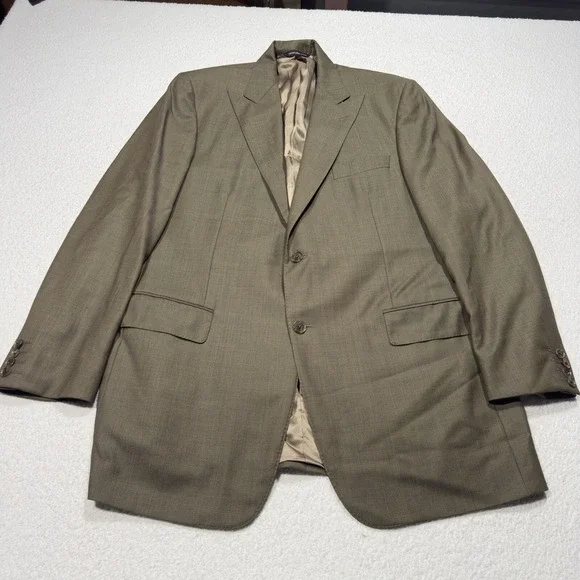Samuelsohn Men's Blazer 100% Wool Austin Brown Sport Coat Jacket 44 Tall
