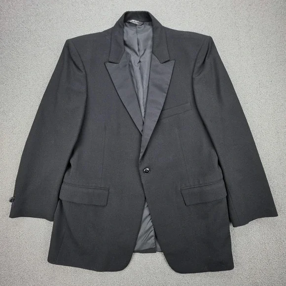 After Six Formals Tuxedo Jacket Mens Black Peak Lapel Single‎ Button 41S