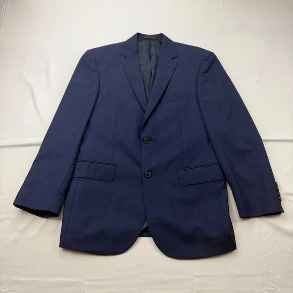 Jos. A. Bank Suit Jacket Mens 40R Navy Blue Reserve Reda Super‎ 130s Wool Blazer
