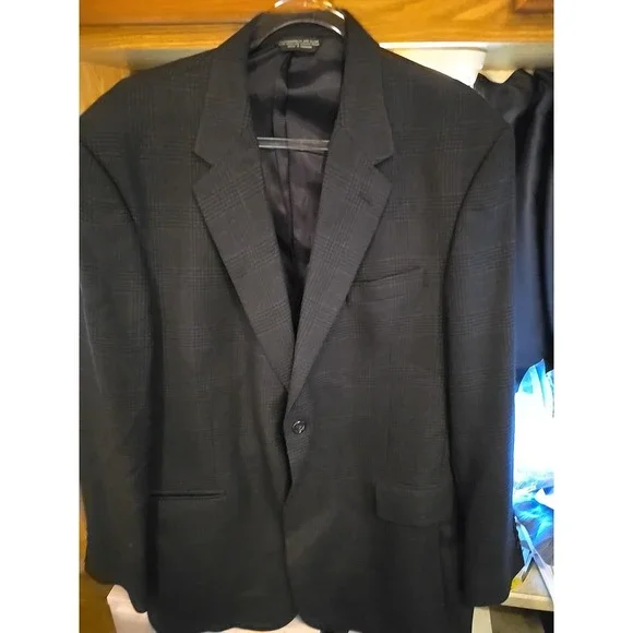 38R* Evan Picone USA Mens Vintage‎ Pure Wool 2 Button Blazer Sport Coat Sand
