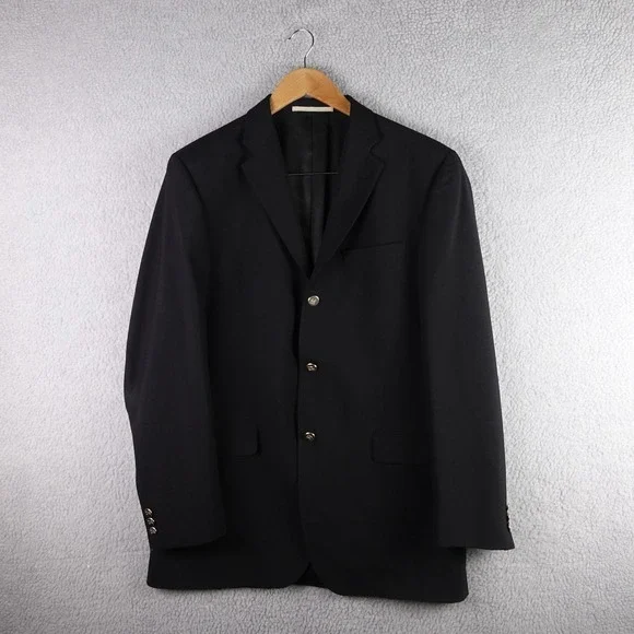 Burberry London Mens‎ Bond Street 100% Wool 3-Button Blazer Black 40 Long