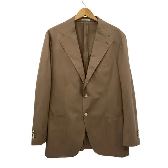 SuitSupply brown Roma Patch Relaxed Blazer