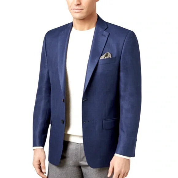 Lauren Ralph Lauren 48L Men's Classic-Fit Neat UltraFlex Sport Coat Blue