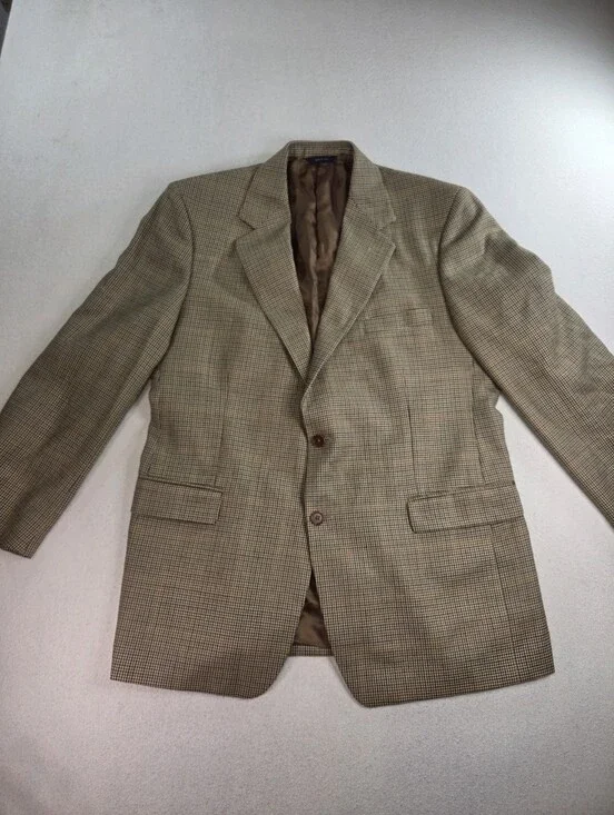 Brooks Brothers Made In Italy Lambswool Houndstooth Sport Coat 43R