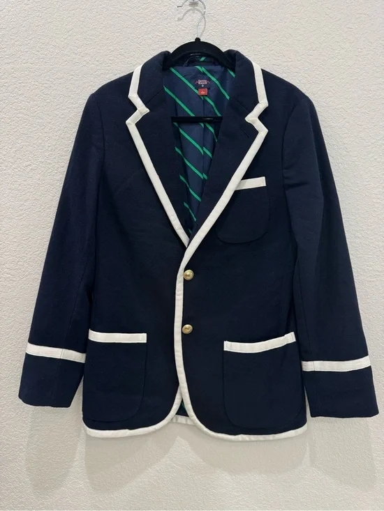 Rowing Blazers x Target Navy White Trim Blazer Jacket Gold Buttons Men Small