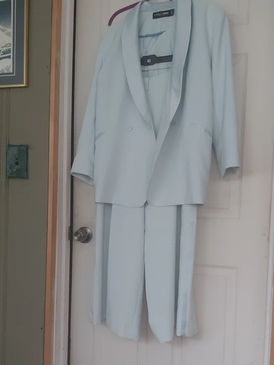 Gabrielle Union Light Green Women's Blazer & Trouser Suit 2 Piece Set XL NEW