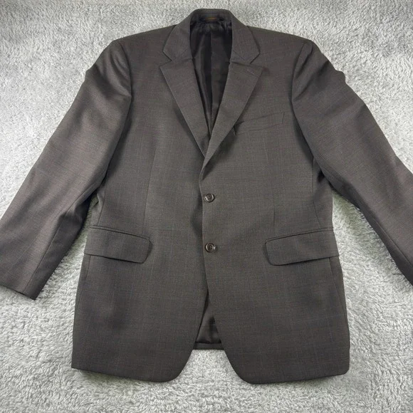 Brooks‎ Brothers 1818 Madison Brown Wool Sport Coat Blazer 43R Made in Italy