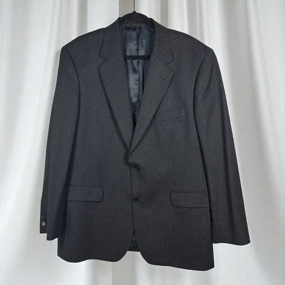 346 Brooks Brothers Pinstripe Blazer Men's 44 Reg Stretchy Sport Coat‎ Jacket