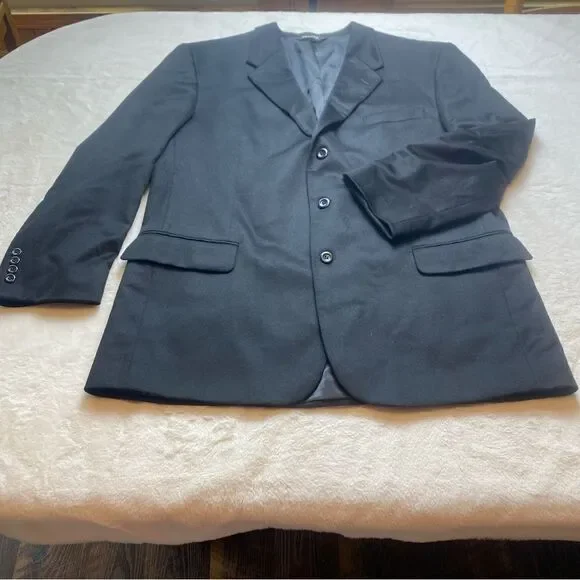 Jos A. Banks 100% Cashmere Black Sport Jacket Size 46R