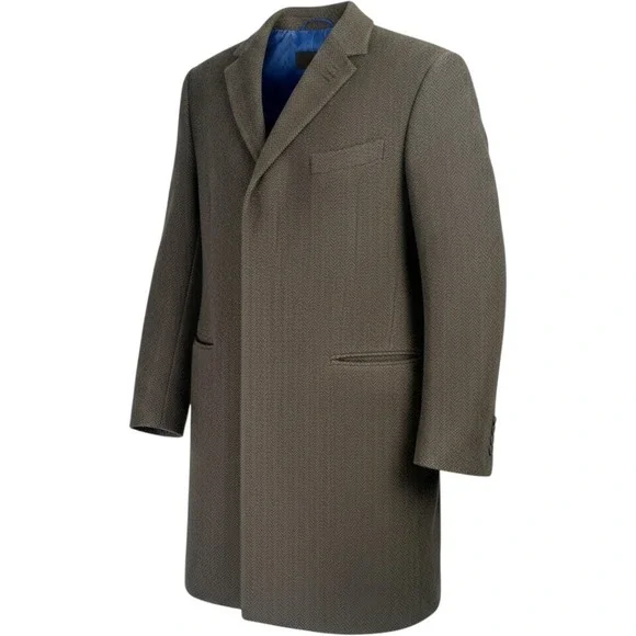 Tommy Hilfiger Men's Modern-Fit Toggle Overcoat Coat 40 R Dark Brown Wool