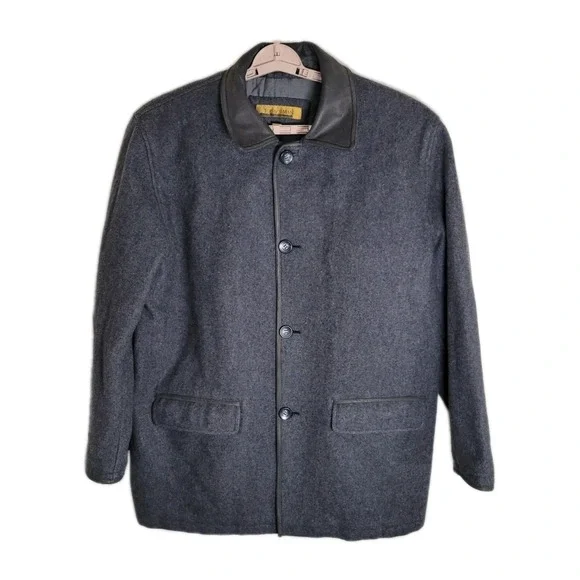 TODAY'S MAN Gray WOOL‎ COAT- SIZE Medium EUC Vintage