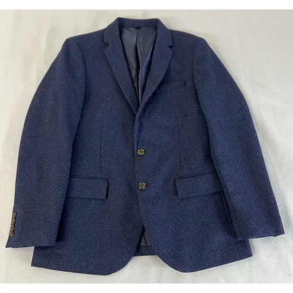 J. Crew Thompson Suit Jacket Men's 38S Wool Blue Blazer Formal