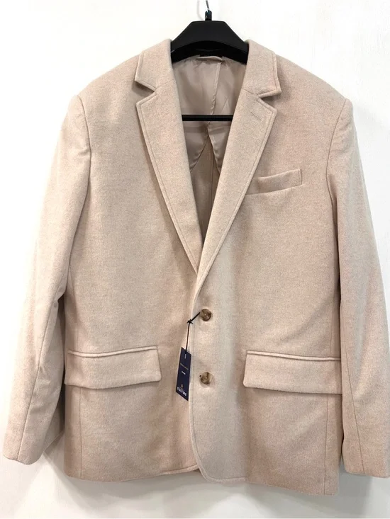 $198 Stafford 54% Wool 20% Cashmere Blend Sport Coat Blazer Men’s Sz L Taupe