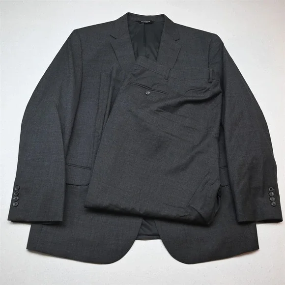 Jos A Bank 50R 48x30 Gray 100% Wool Traveler Mens Jacket Pants Suit