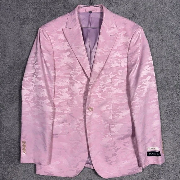 Jos A Bank Sport Coat Mens 38S Peak Blazer Slim Fit Camouflage Suit Jacket