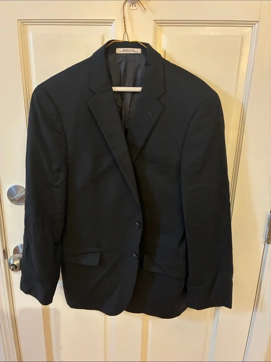 Joseph Abboud Men's Black Notch-Lapel Two-Button Blazer