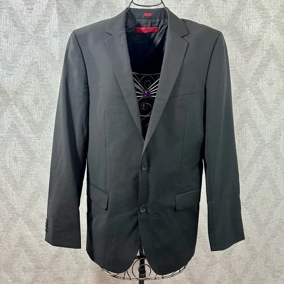 Hugo Boss black pinstripe astro/hill7 blazer size 38R