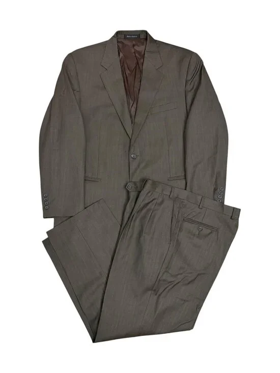 LAUREN RALPH LAUREN Suit WOOL Luxury Designer Business Blazer Pants Mens 44R