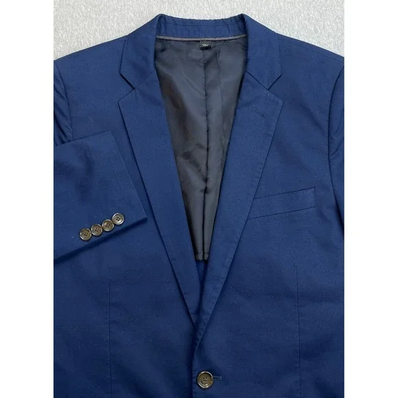 J Crew Blazer Mens 38R Blue Ludlow Larusmiani Italy 100% Cotton 2-Button