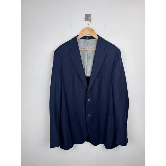 Suitsupply Angelico Pure Wool Navy Blue Blazer Sport Coat Men 46L
