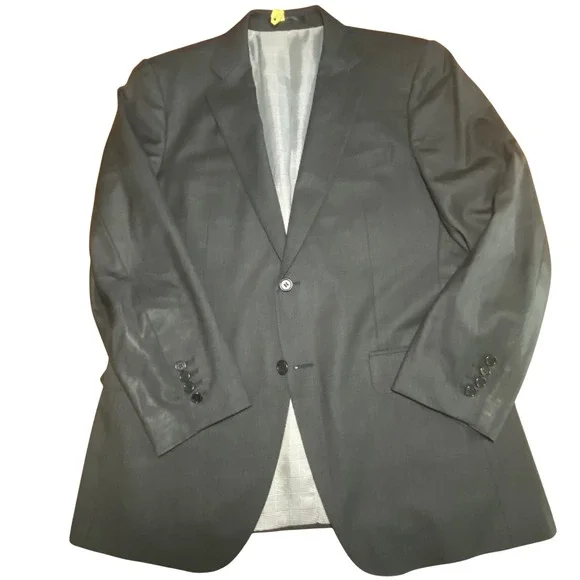 Chris Cobb Vitale Barberis Canonico Super 150s Wool Blazer Charcoal Grey Men 42R