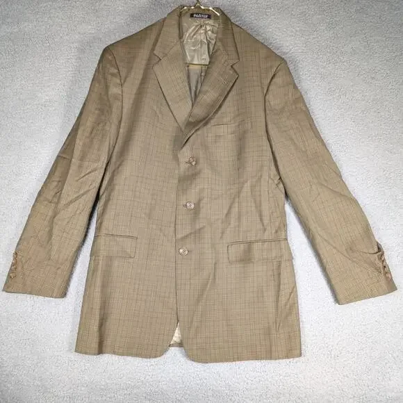 Austin Reed Blazer Mens 42L Wool Sport Coat Made USA Dillard’s Classic Check