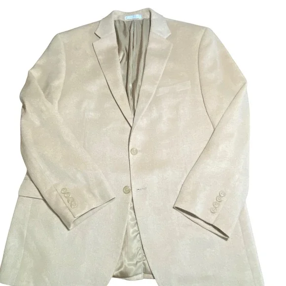 Lauren Ralph Lauren Mens 100% Camel Hair Blazer Sport Coat Tan 42R RN90736