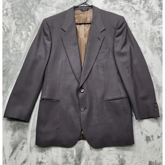 Vintage Ratner Clothes Sporleders Blazer Mens 41R Gray Wool 2-Button Suit Jacket
