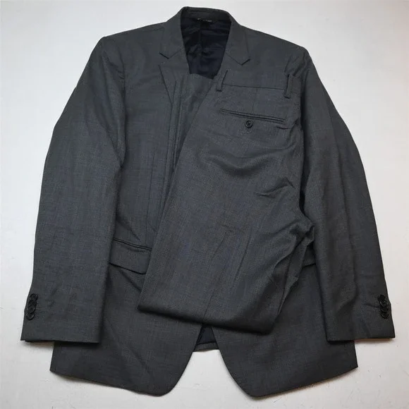 Banana Republic 42R 32x32 Gray Marzotto Slim 215483 Mens Jacket Pants Suit