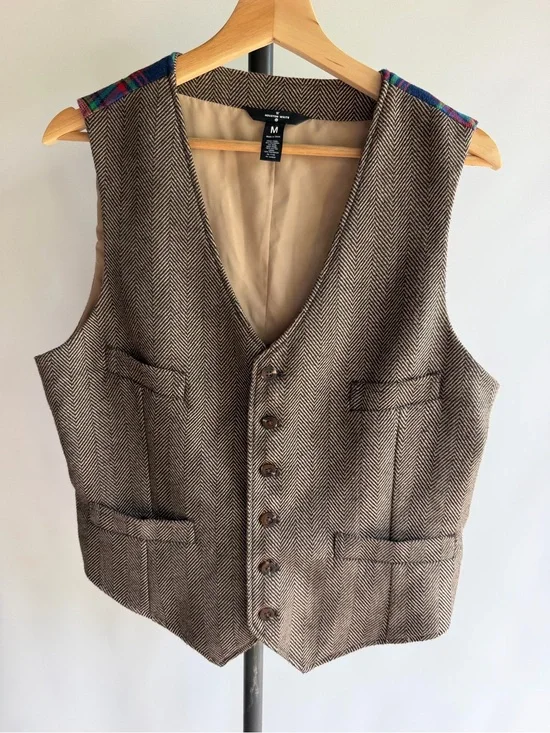 Houston White for Target Herringbone and Patchwork Vest - sz M