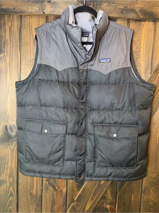 Patagonia Slingshot Down Puffer Vest Mens Western Yoke Classic Gorpcore