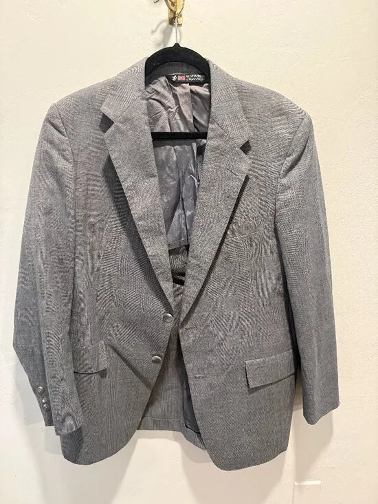 Vintage Austin Reed British Tailored Grey Plaid Blazer Jacket