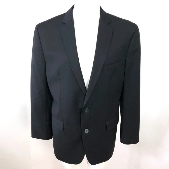 Bar III SLIM FIT Men's 42 Button Blazer Sport Coat Jacket Black MINT PLS READ