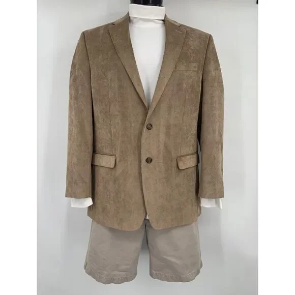 Lauren Ralph Lauren Vintage Tan Corduroy‎ Men's Blazer Size 44L