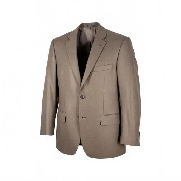 Men's Brown Wool Blend Blazer Sport Jacket Sz 44 Lanificio de Pray Made in Italy