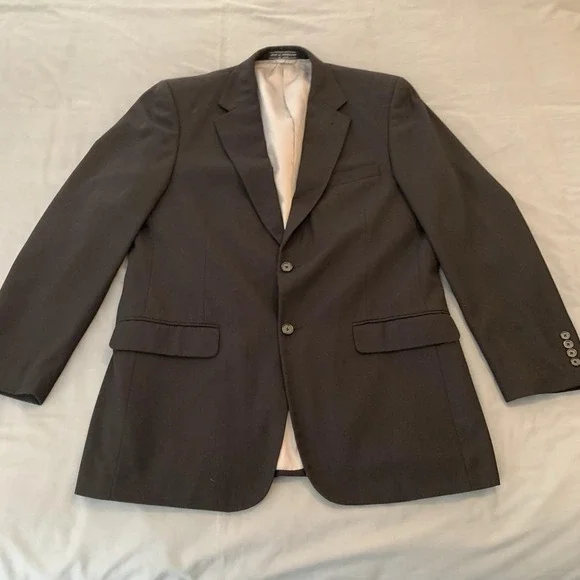 Alexander Julian Colours Blazer Mens 40 Black Two Button Notch Lapel Jacket