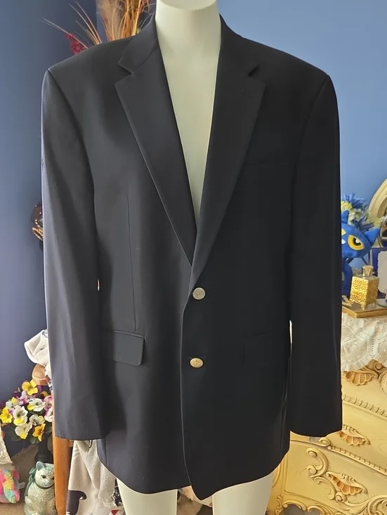 Chapps, Classic Blue Men's Two-Button Blazer