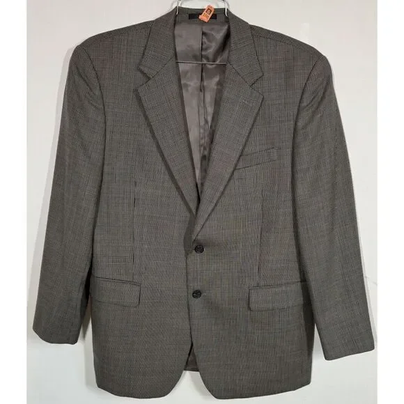 Lauren Ralph Lauren Jacket Mens 42R Brown Houndstooth Wool Sport‎ Coat Blazer