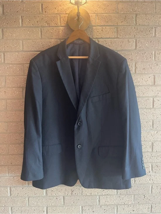 Men's Navy Two-Button Blazer
