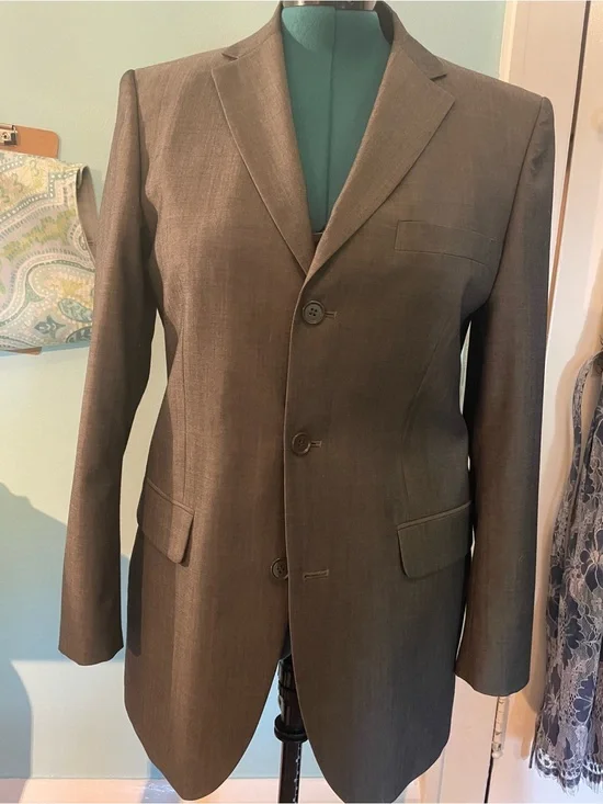 United Colors Of Benetton Men's Single-Breasted Brown Blazer