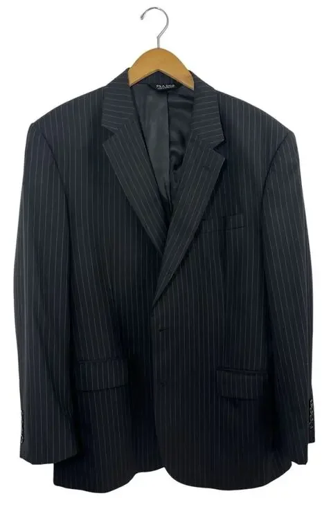 JoS. A. Bank Blazer Men's 44R Blue Pinstripe Wool Sport Coat Jacket Event Formal