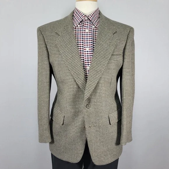 Hart Schaffner Marx Men's Tweed Sport Coat‎ Blazer Two Button Soft Tailored 40S